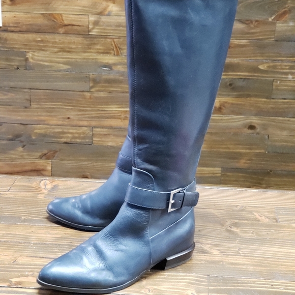 Nine West Shoes Nine West Navy Blue Boots Size 65 Poshmark